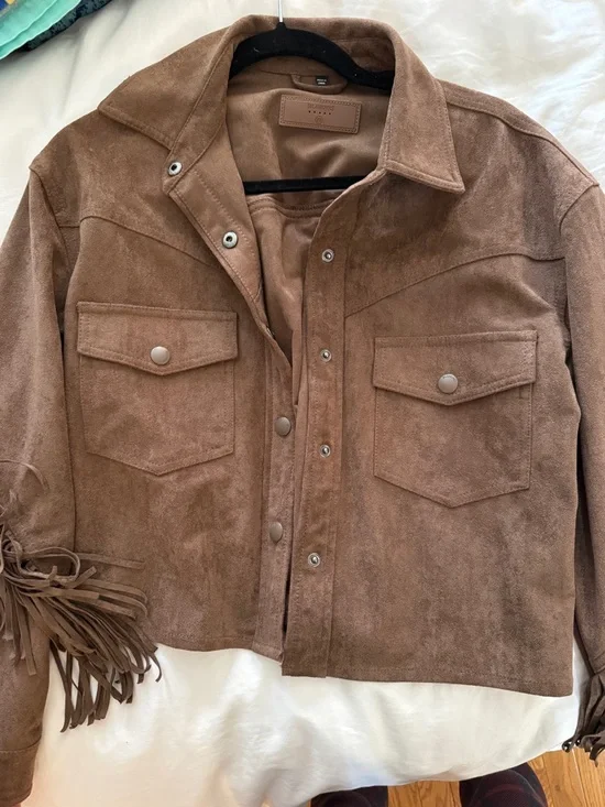 Blank nyc western Fringe suede jacket - Picture 2 of 4